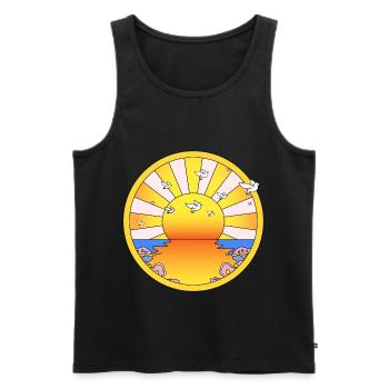 LSD California Orange Sunshine - Men's Premium Organic Tank Top - black - Front - AI Model Male 178 light (178cm)