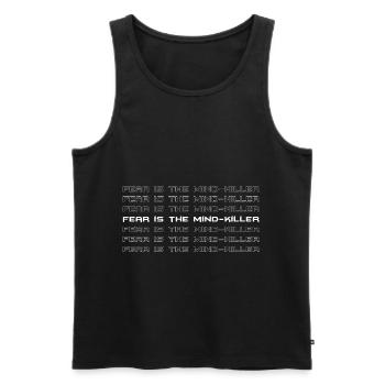 fear is the mind killer Dune 2020 movie quote - Men's Premium Organic Tank Top - black - Front - AI Model Male 178 light (178cm)
