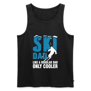 Ski Skifahrer Skifahren Dad Vatertag Geschenk - Männer Premium Bio Tank Top - Schwarz - Vorne - AI Model Male 178 light (178cm)