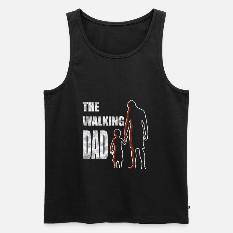 The walking Dad - Männer Premium Bio Tank Top - Schwarz