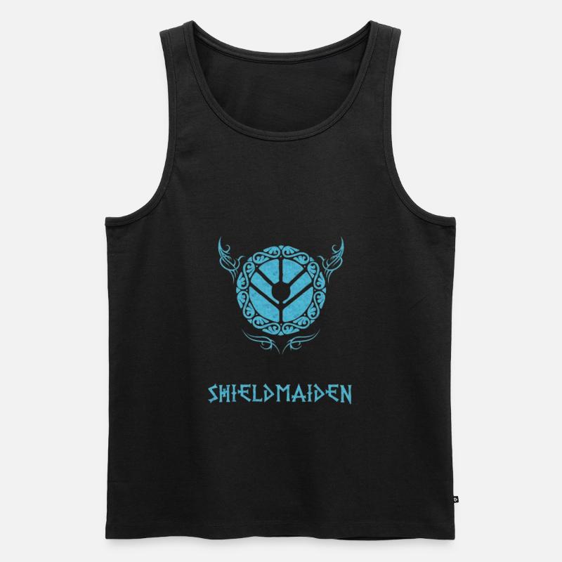 SHIELDMAIDEN - Männer Premium Bio Tank Top - Schwarz