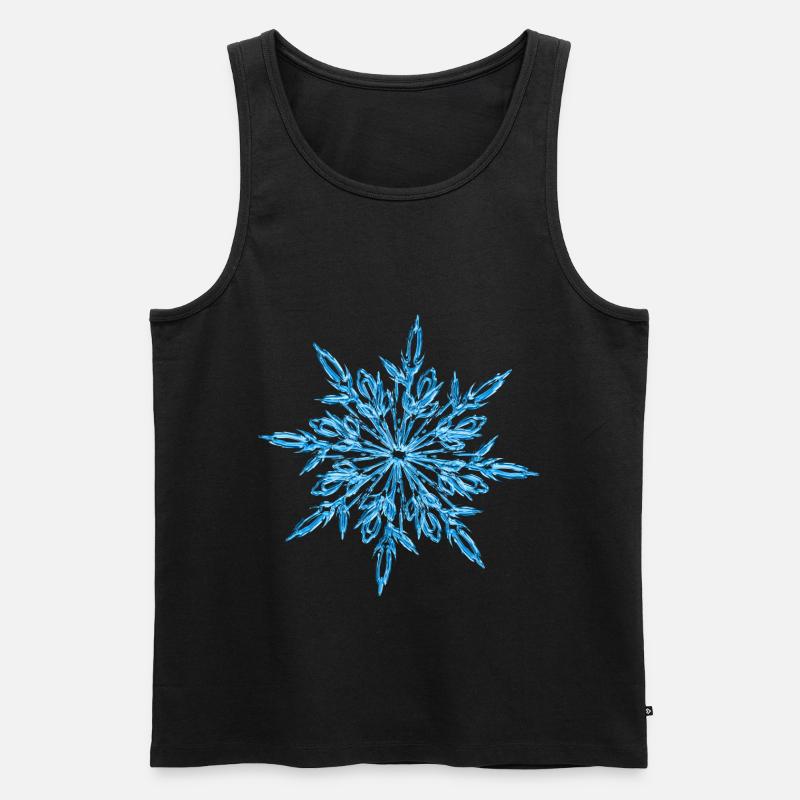 Schneeflocke Eiskristall Winter - Männer Premium Bio Tank Top - Schwarz