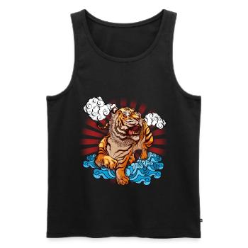 Tiger Japon - Débardeur bio Premium Homme - noir - Devant - Michal (187cm)