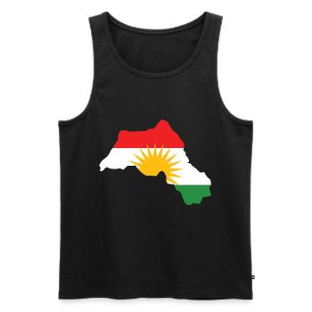Kurdistan Map Flag Gift Idea - Men's Premium Organic Tank Top - black - Front - Michal (187cm)