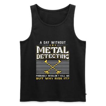 Detektor Metalldetektor Sondeln Geschenkidee - Männer Premium Bio Tank Top - Schwarz - Vorne - AI Model Male 178 light (178cm)