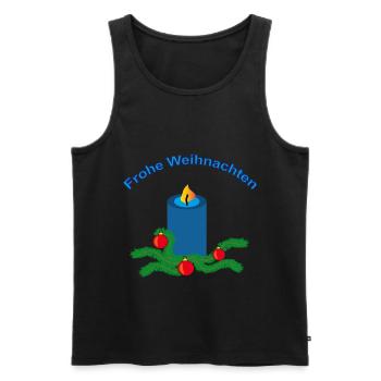 Frohe Weihnachten - Männer Premium Bio Tank Top - Schwarz - Vorne - AI Model Male 178 light (178cm)