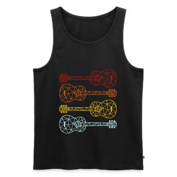 Gitarre Geschenkidee Gitarrist Gitarrenspieler - Männer Premium Bio Tank Top - Schwarz - Vorne - Michal (187cm)