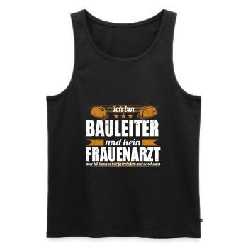Bauleiter Hausbau Eigenheim Richtfest Häuslebauer - Männer Premium Bio Tank Top - Schwarz - Vorne - Michal (187cm)