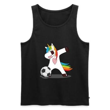 Unicorn soccer unicorn magical gate child - Men's Premium Organic Tank Top - black - Front - Michal (187cm)