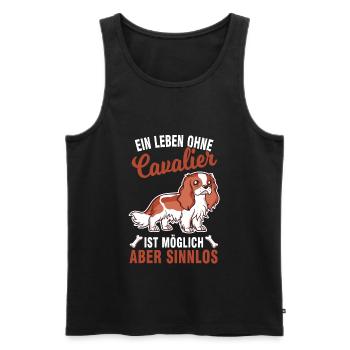 Cavalier King Charles Spaniel Hund Hundebesitzer - Männer Premium Bio Tank Top - Schwarz - Vorne - Michal (187cm)