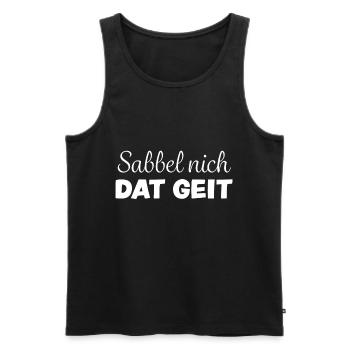 Norddeutschland norddeutsch Plattdeutsch Sprüche - Männer Premium Bio Tank Top - Schwarz - Vorne - Michal (187cm)