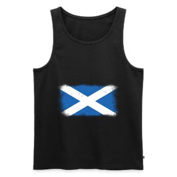 Scotland Scots Scottish flag Scottish - Men's Premium Organic Tank Top - black - Front - AI Model Male 178 light (178cm)