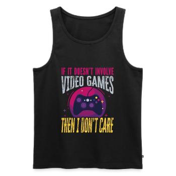 Gamer Gamer Designs - Men's Premium Organic Tank Top - black - Front - AI Model Male 178 light (178cm)