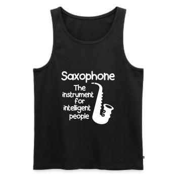 Saxophone Instrument - Männer Premium Bio Tank Top - Schwarz - Vorne - Michal (187cm)