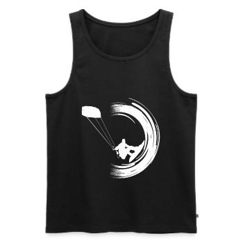 Kitesurfen Geschenkidee Kiteboarden Windsurfen - Männer Premium Bio Tank Top - Schwarz - Vorne - AI Model Male 178 light (178cm)