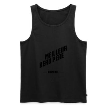 MEILLEUR BEAU PÈRE DU MONDE - Débardeur bio Premium Homme - noir - Devant - Michal (187cm)