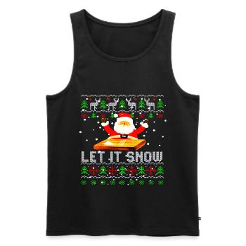Weihnachtsmann Kokain Weihnachten lustig - Männer Premium Bio Tank Top - Schwarz - Vorne - AI Model Male 178 light (178cm)