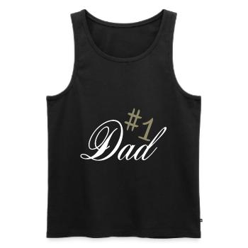 Nummer ein Dad Best Dad #1 Dad Vatertag Papa Vater - Männer Premium Bio Tank Top - Schwarz - Vorne - AI Model Male 178 light (178cm)