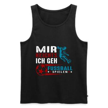 Fussball spielen - Männer Premium Bio Tank Top - Schwarz - Vorne - Michal (187cm)