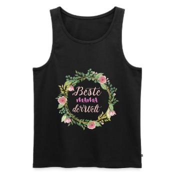 beste Mama der Welt - Männer Premium Bio Tank Top - Schwarz - Vorne - Michal (187cm)