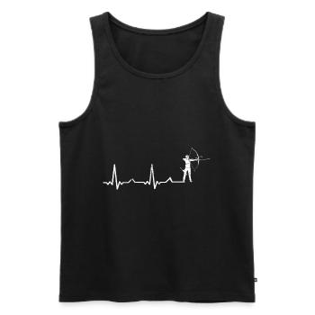 Bogenschießen Bogenschiessen Bogensport Geschenk - Männer Premium Bio Tank Top - Schwarz - Vorne - Michal (187cm)