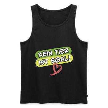 Kein Tier ist egal Tierschützer Tierschutz - Männer Premium Bio Tank Top - Schwarz - Vorne - Michal (187cm)