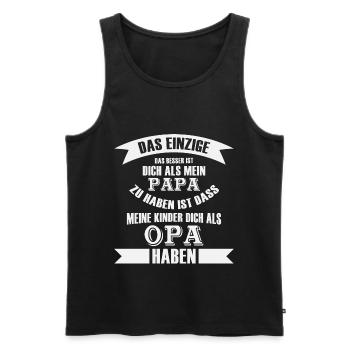 bester und tollster Opa - Männer Premium Bio Tank Top - Schwarz - Vorne - Michal (187cm)