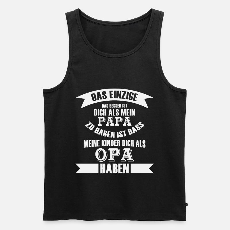 bester und tollster Opa - Männer Premium Bio Tank Top - Schwarz
