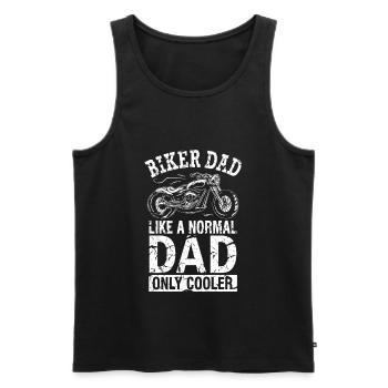 Motorrad Cool Biker Dad Chopper Vatertag Geschenk - Männer Premium Bio Tank Top - Schwarz - Vorne - Michal (187cm)