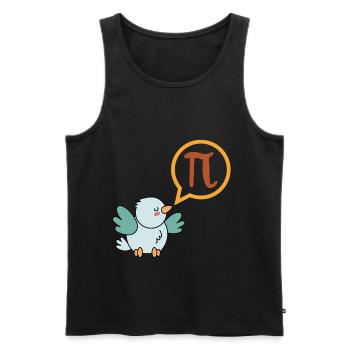 Cadeau de t-shirt drôle de pi pour les nerds de maths - Débardeur bio Premium Homme - noir - Devant - Michal (187cm)