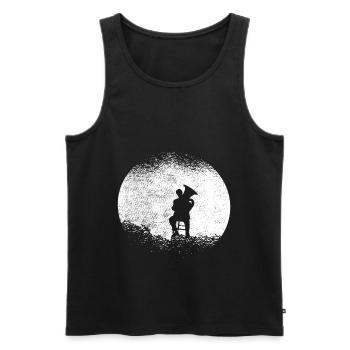 Tuba joueur de tuba joueur de tuba - Débardeur bio Premium Homme - noir - Devant - Michal (187cm)