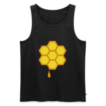 Honig Biene Geschenk Honigwabe Insekt Imker - Männer Premium Bio Tank Top - Schwarz - Vorne - AI Model Male 178 light (178cm)