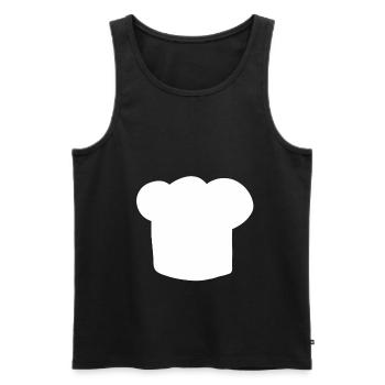 Chef hat cook baker hobby chef gift cooking - Men's Premium Organic Tank Top - black - Front - AI Model Male 178 light (178cm)