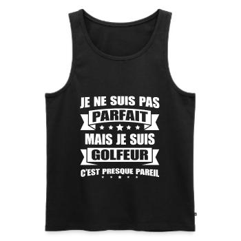 JE SUIS GOLFEUR - Débardeur bio Premium Homme - noir - Devant - Michal (187cm)