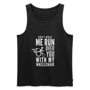 Wheelchair - wheelchair - Men's Premium Organic Tank Top - black - Front - Michal (187cm)