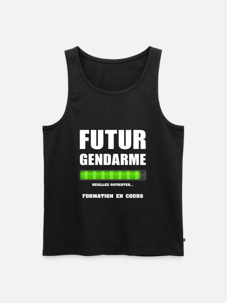 FUTUR GENDARME - Débardeur bio Premium Homme - noir