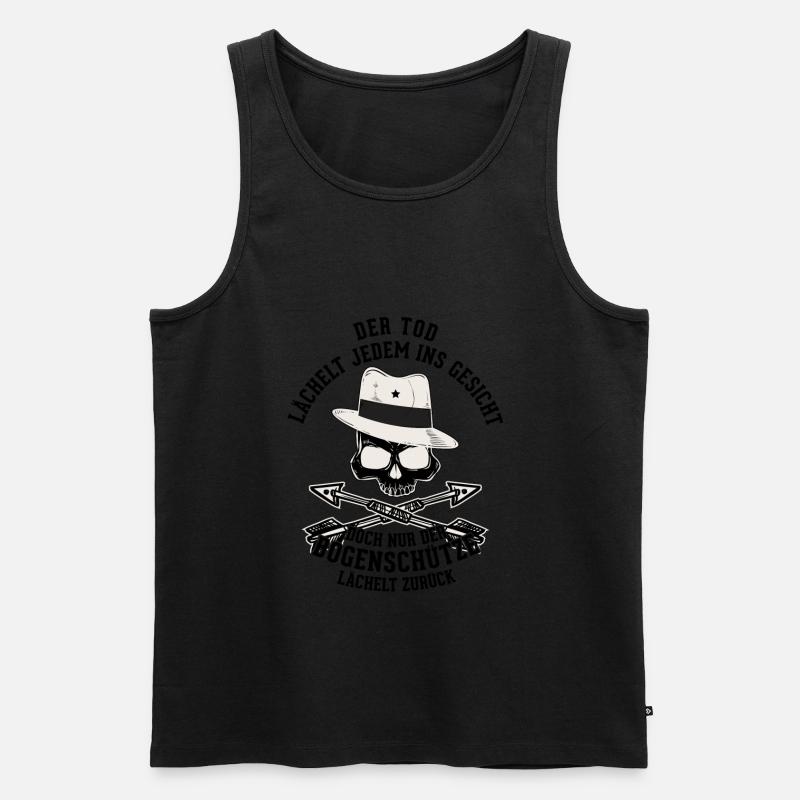 Bogenschießen - Pfeil und Bogen - Bogenschütze - Männer Premium Bio Tank Top - Schwarz