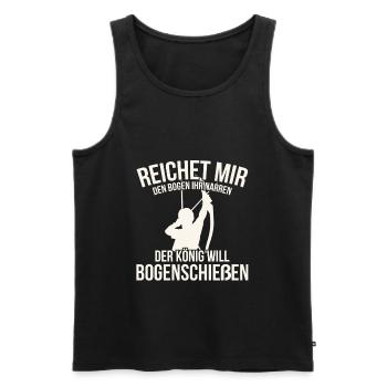 Bogenschießen - Männer Premium Bio Tank Top - Schwarz - Vorne - Michal (187cm)