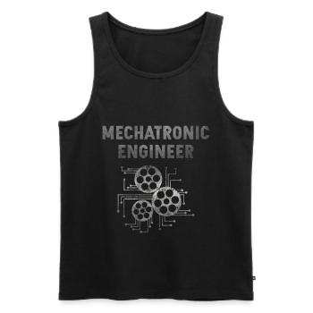 Mechatronics engineer gift - Men's Premium Organic Tank Top - black - Front - AI Model Male 178 light (178cm)