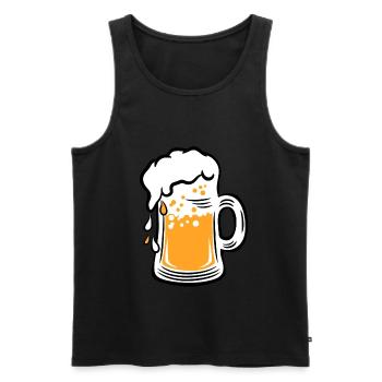01 Mass beer drops 3c - Men's Premium Organic Tank Top - black - Front - AI Model Male 178 light (178cm)
