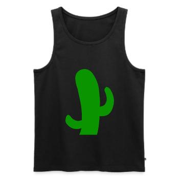 Desert thorny cactus cactus prickly cactus - Men's Premium Organic Tank Top - black - Front - AI Model Male 178 light (178cm)
