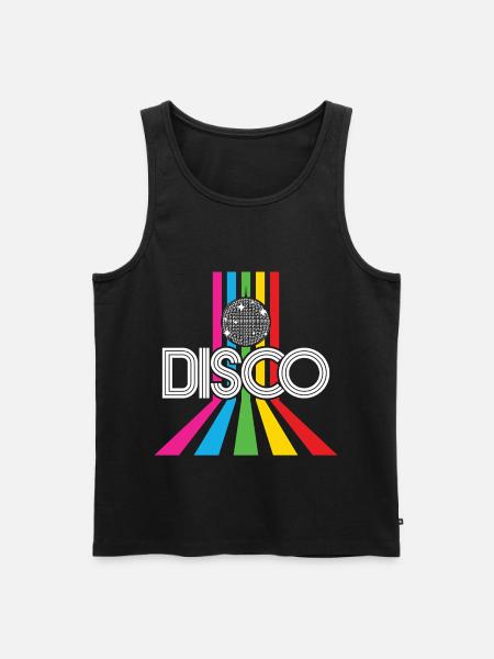 Disco 80's party retro 80's disco gift - Men's Premium Organic Tank Top - black