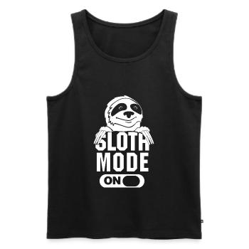 Faultier Modus Ein Lustig Chill Entspannen Schlafe - Männer Premium Bio Tank Top - Schwarz - Vorne - AI Model Male 178 light (178cm)