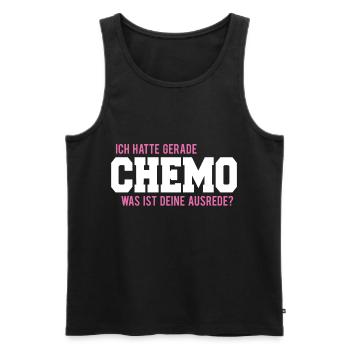 Ich hatte gerade chemo was ist deine Ausrede? - Männer Premium Bio Tank Top - Schwarz - Vorne - AI Model Male 178 light (178cm)