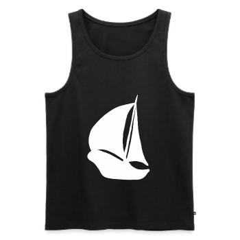 Voilier bateau voilier cadeau voilier - Débardeur bio Premium Homme - noir - Devant - Michal (187cm)