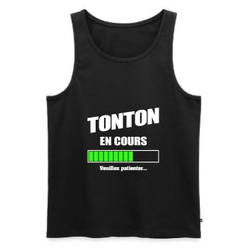 TONTON EN COURS - FUTUR TONTON - Débardeur bio Premium Homme - noir - Devant - Michal (187cm)