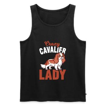 Cavalier King Charles Spaniel Chien De dame - Débardeur bio Premium Homme - noir - Devant - Michal (187cm)