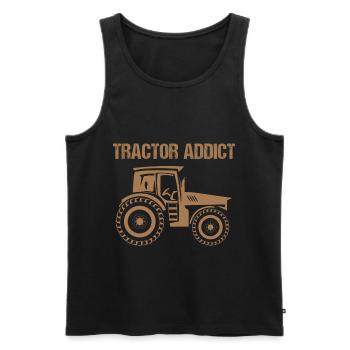tractor addict tractors dependent farm farm farm - Men's Premium Organic Tank Top - black - Front - AI Model Male 178 light (178cm)
