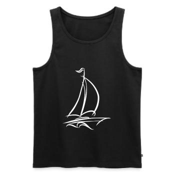 Voile bateau voile bateau voile voile - Débardeur bio Premium Homme - noir - Devant - Michal (187cm)