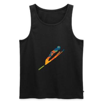 Ski jumping ski jumping ski jumping ski jump - Men's Premium Organic Tank Top - black - Front - AI Model Male 178 light (178cm)